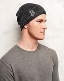 Bitcoin Warm Knit Beanie charcoal/black
