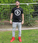 Bitcoin Merch® - White Bitcoin Circle T-Shirt Black