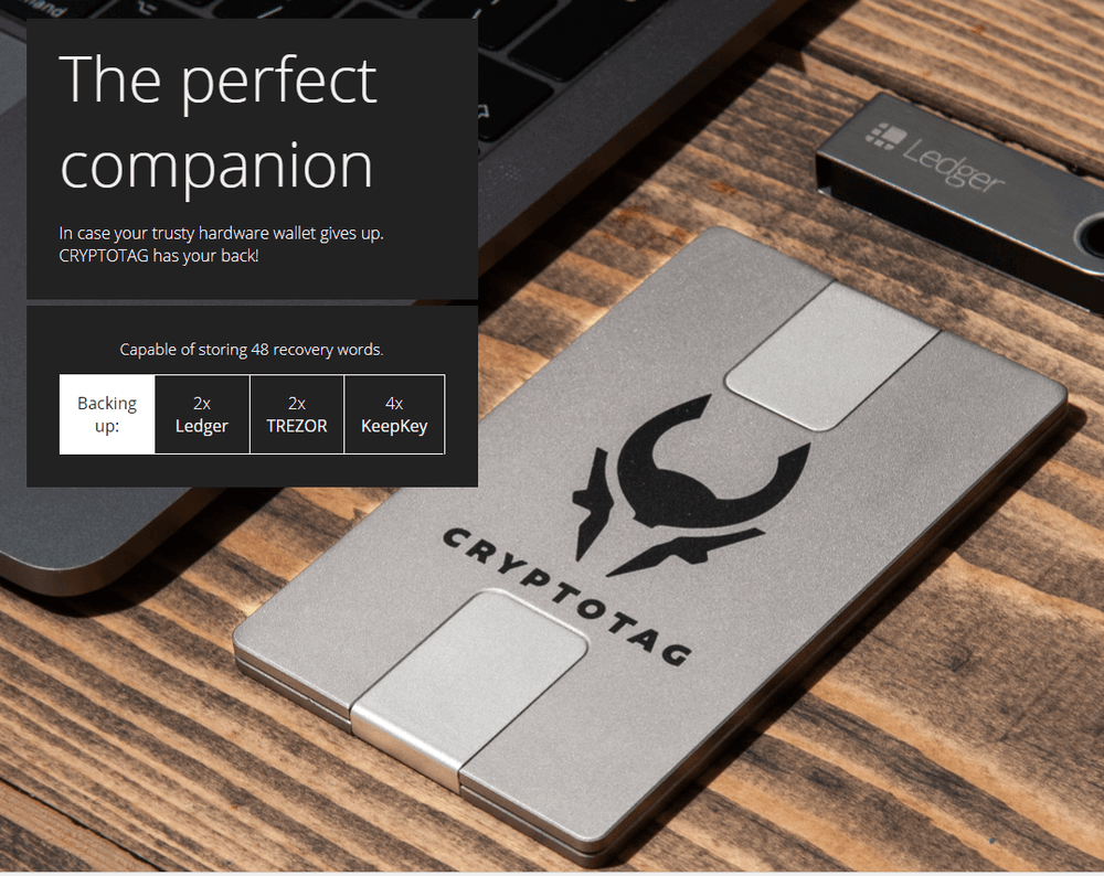 CRYPTOTAG - Space Grade Titanium Seed and Private Keys Backup