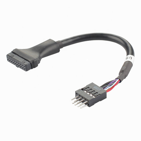 20pin Internal Female USB 3.0 Header to 9pin Male USB 2.0 Adapter 6" Inch