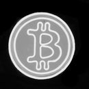 Bitcoin White Glowing Neon Night Lamp Sign Wall Mounted
