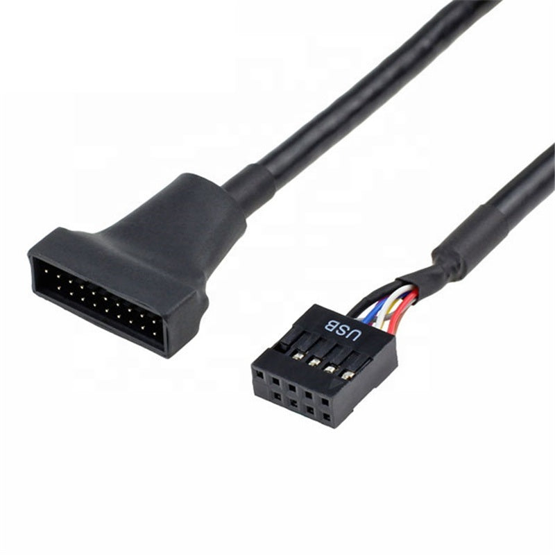 20pin Internal Male USB 3.0 Header to 9pin Female USB 2.0 Adapter 6" Inch