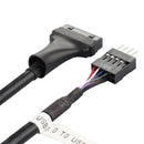 20pin Internal Female USB 3.0 Header to 9pin Male USB 2.0 Adapter 6" Inch