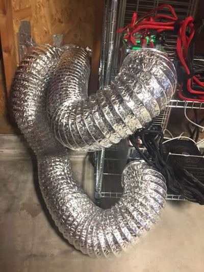 Flexible Duct fan Hose 6 in x 25 ft (fits Antminer A3, L3+