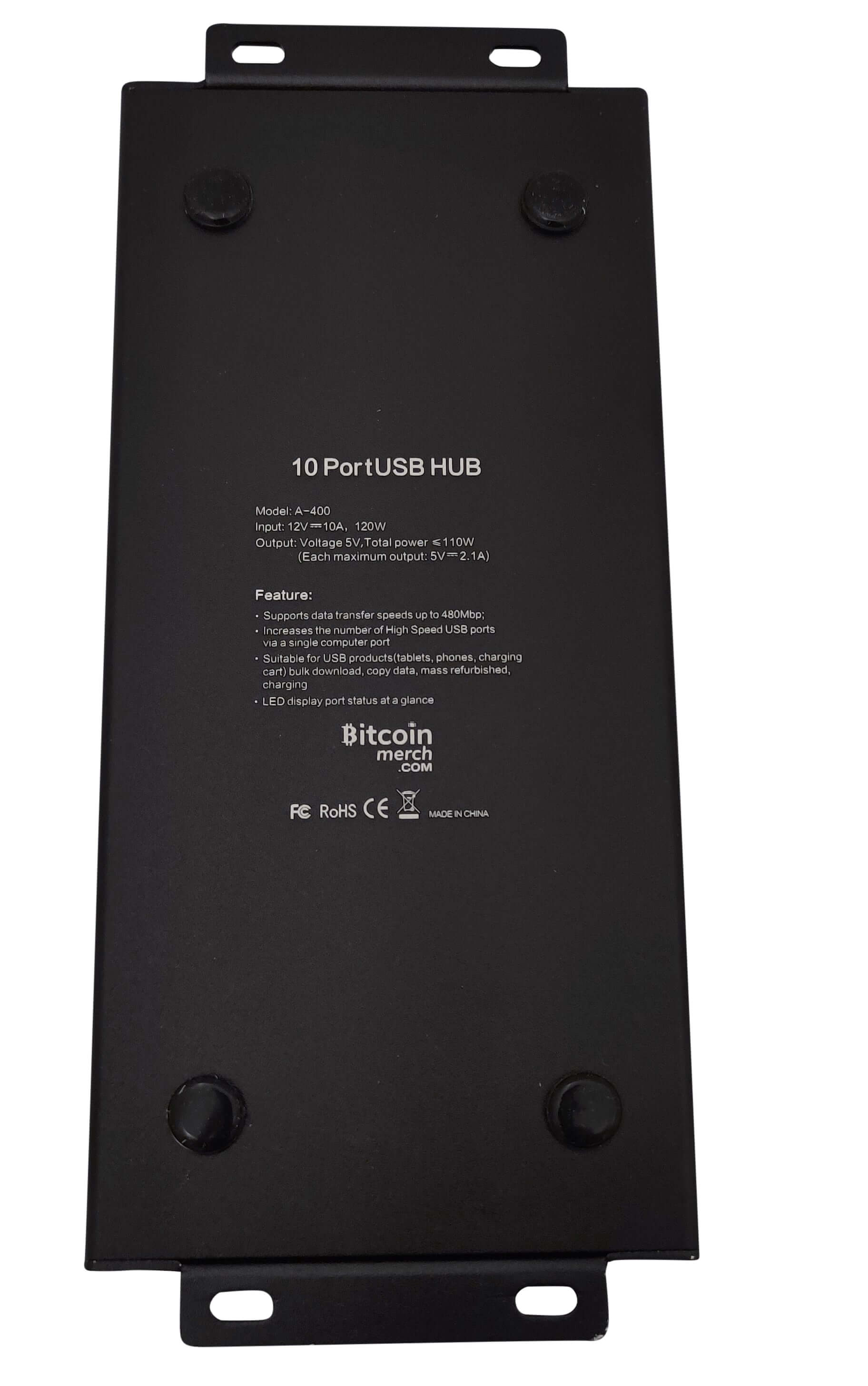 Bitcoin Merch® - 10 Port Powered USB Hub