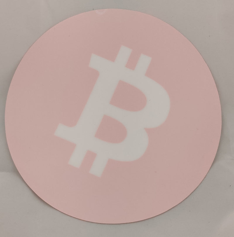 Reverse 6" Bitcoin Sticker Decal for glass windows