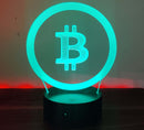 Bitcoin Merch® - Clear Bitcoin USB 3D LED Desk Night Lamp Light 7-Colors