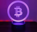 Bitcoin Merch® - Clear Bitcoin USB 3D LED Desk Night Lamp Light 7-Colors