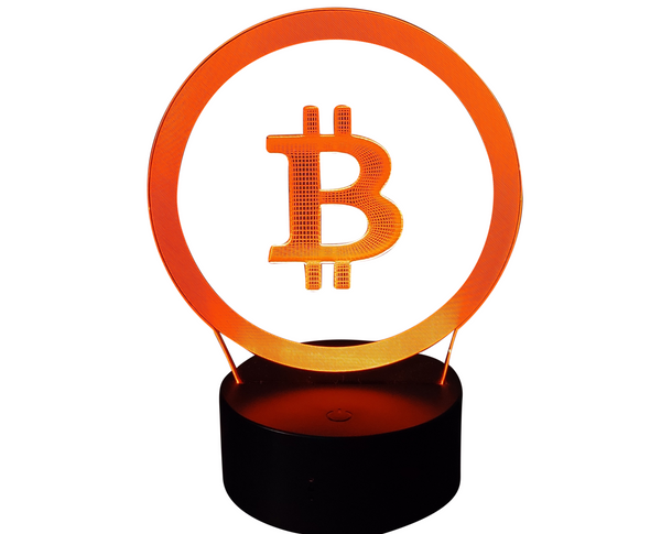Bitcoin Merch® - Clear Bitcoin USB 3D LED Desk Night Lamp Light 7-Colors