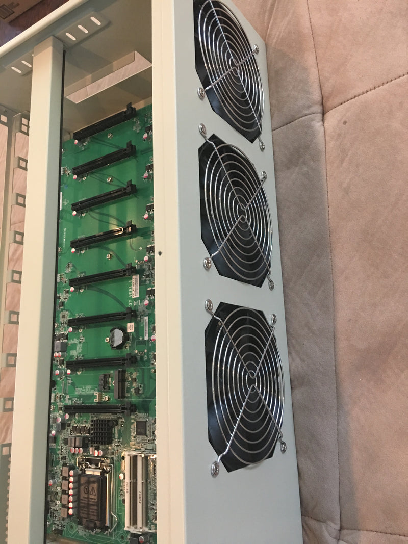 Almost-Ready-To-Mine 8 GPU Mining Frame With Motherboard Included