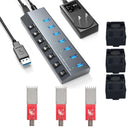3 x GekkoScience COMPAC F with Fan Upgrade + Bitcoin Merch® 7-Port USB Hub - COMBO Up to 1.05+TH/s