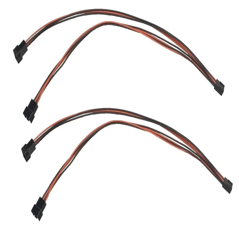 4 Pin PWM Fan Splitter Cable Adapter Female to 2 x Male (1 to 2 Converter) 12" (2 Pack)