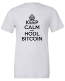 Bitcoinmerch.com - Keep Calm and HODL Bitcoin T-Shirt White