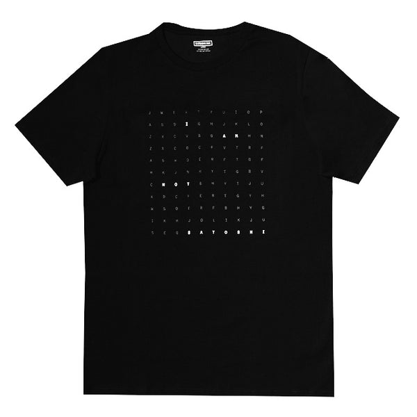 Satoshi Ink MATRIX Crew Neck T-Shirt Limited Edition for Collectors - Black