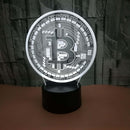 Bitcoin Merch® - Bitcoin USB 3D LED Night Light 7 Color Decorating Desk Lamp