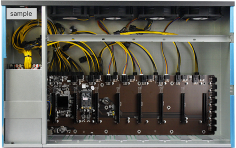 Ready-To-Mine™ 4U Server Rack 8 GPU Mining Frame Rig With Motherboard + CPU + RAM + SSD + PSU Included