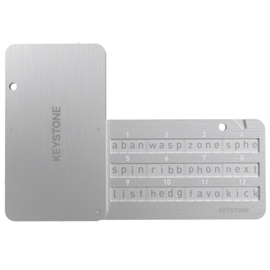 Cobo Tablet (Keystone Tablet) - 304-Grade Stainless Steel Seed Key Backup