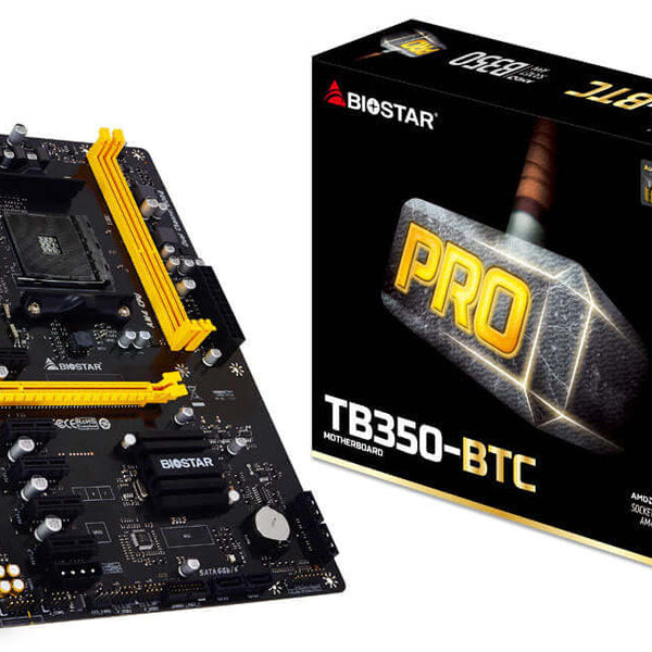 BIOSTAR TB350-BTC AM4 AMD B350 SATA 6Gb/s USB 3.1 ATX AMD Motherboard