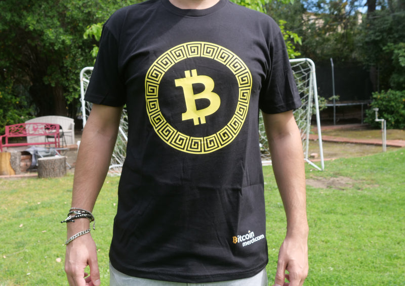 Bitcoin Merch® - Orange Bitcoin Circle T-Shirt Black