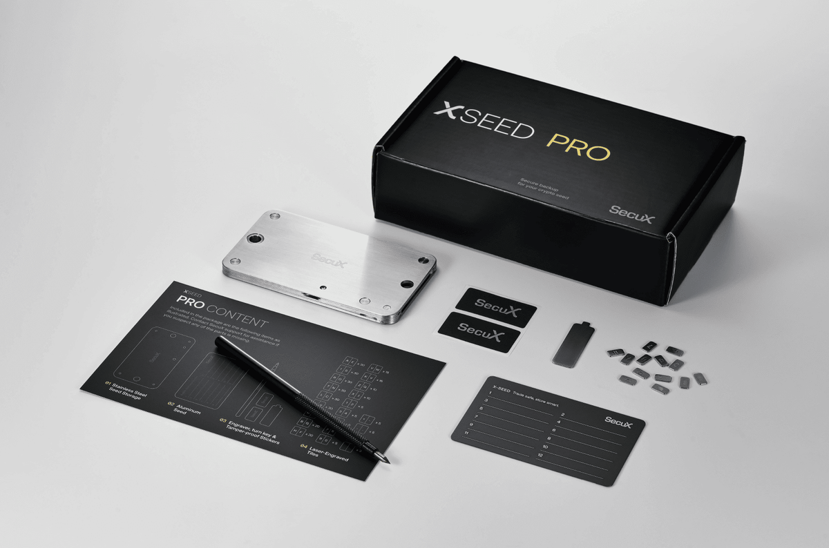 SecuX Xseed Pro X060 Indestructible Crypto Wallet Seed Storage Steel Plate