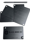 BLACK SEED INK Cryptocurrency Seed Key Phrase Backup - Exchange + Seed Plates