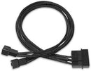 Molex to Dual 4pin Fan Connector Adapter Cable - 10" Inch