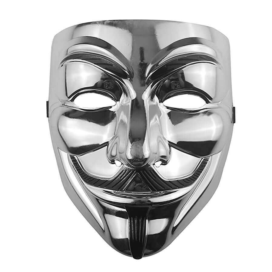 قناع قرصنة Coplay Hacker V من مجهول لحفلة عيد الميلاد والهالوين V FOR VENDETTA