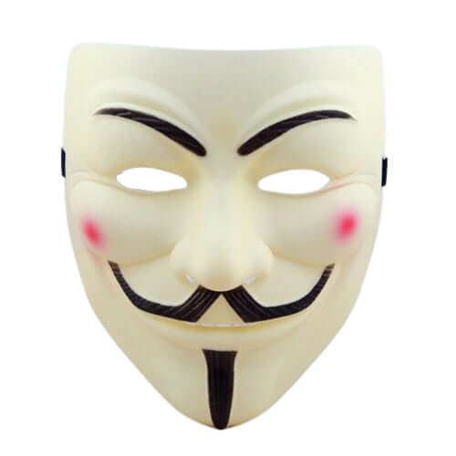 قناع قرصنة Coplay Hacker V من مجهول لحفلة عيد الميلاد والهالوين V FOR VENDETTA