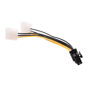 Dual Molex 4pin to PCI-E VGA 8pin Adapter Cable