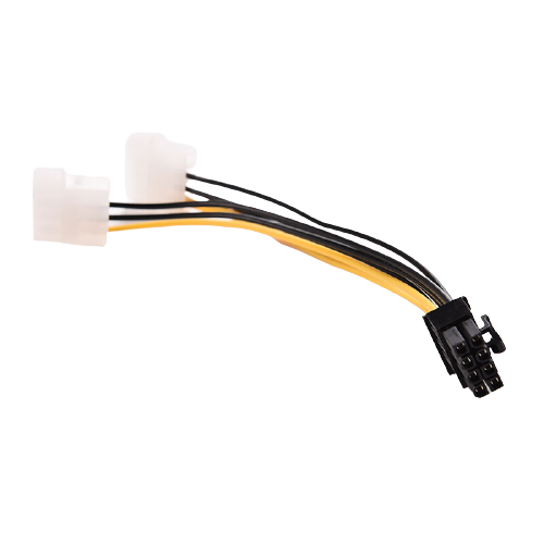 Dual Molex 4pin to PCI-E VGA 8pin Adapter Cable