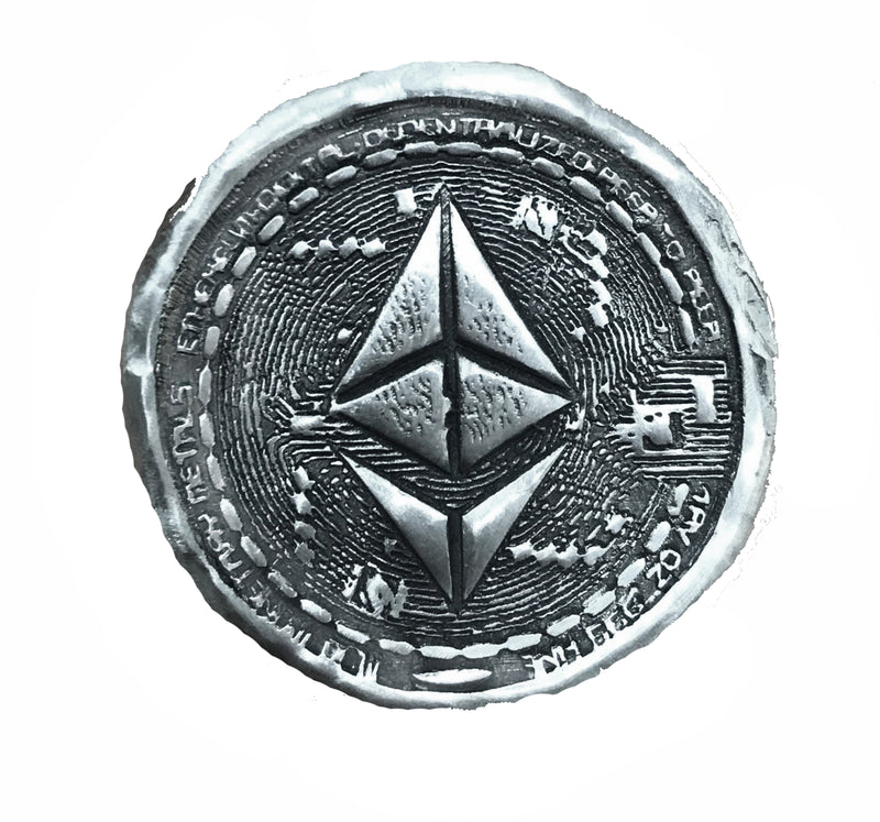 Collectible Silver Crypto Coins (BTC, ETH, LTC, DASH)