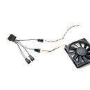 12V Molex To 4 Way 3 Pin Computer Power Multi Fan Splitter Adapter Cable BK