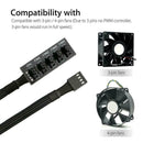 Cooler Fan Pc CPU Power 1 Female to 5 Male 4 Pin Socket Splitter Hub Fan P4P9