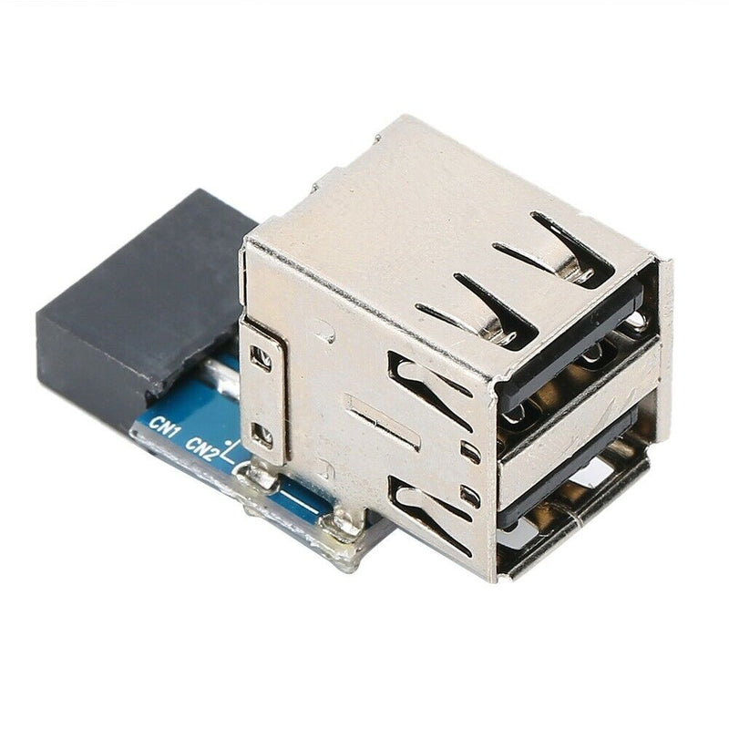 9pin USB Header to Dual USB 2.0 Type-A Adapter for GPU USB Risers