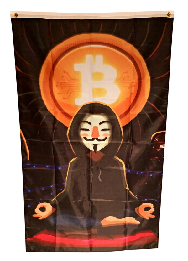 Flag Banner Poster Sign Bitcoin Meditation 3'x5' 36x60