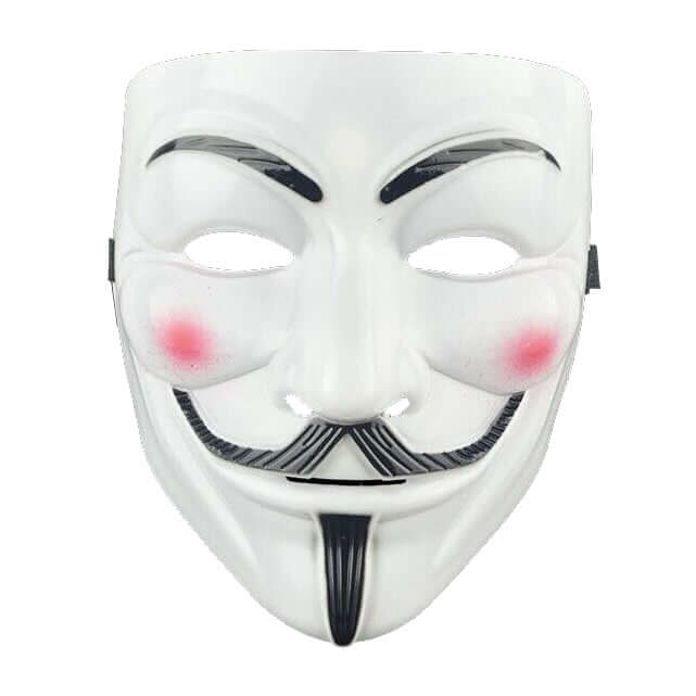 قناع قرصنة Coplay Hacker V من مجهول لحفلة عيد الميلاد والهالوين V FOR VENDETTA