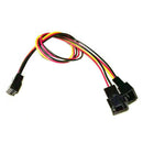 2x 3 Pin PC Case Fan Power Splitter Cable Lead 1 Female to 2 MalYJCA