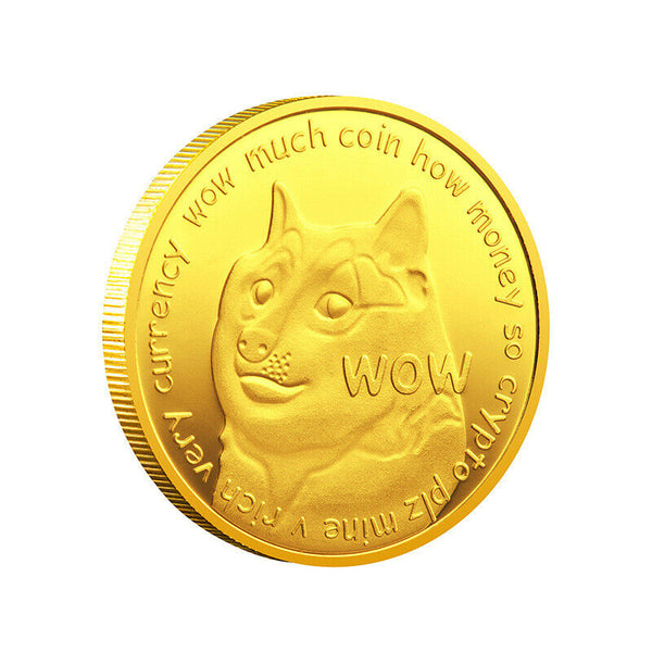 الذهب اللون Dogecoin عملة دوجي العملات التذكارية المادية