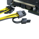 Female 8pin to Dual Male 8pin (6+2pin) PCIE GPU Adapter Power Cable