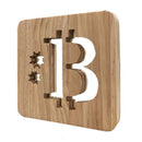 Bitcoin Merch® - 3D LED Night Light Bitcoin Bamboo Real Wood LED USB Powered Gift