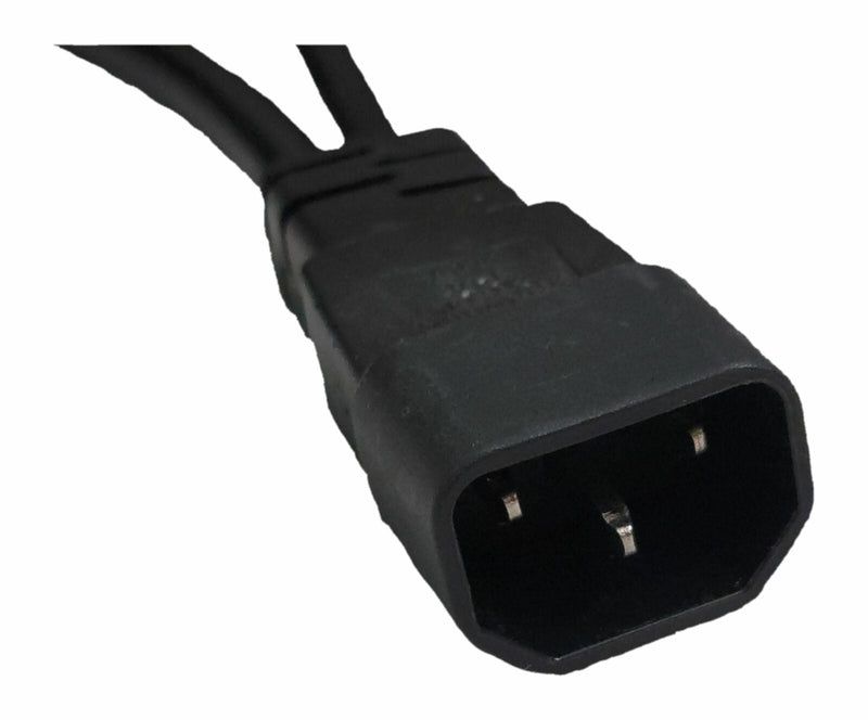 C14 to 2 x C13 Splitter Adapter Cable