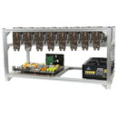 8-GPU Aluminum Cryptocurrency GPU Open Mining Frame