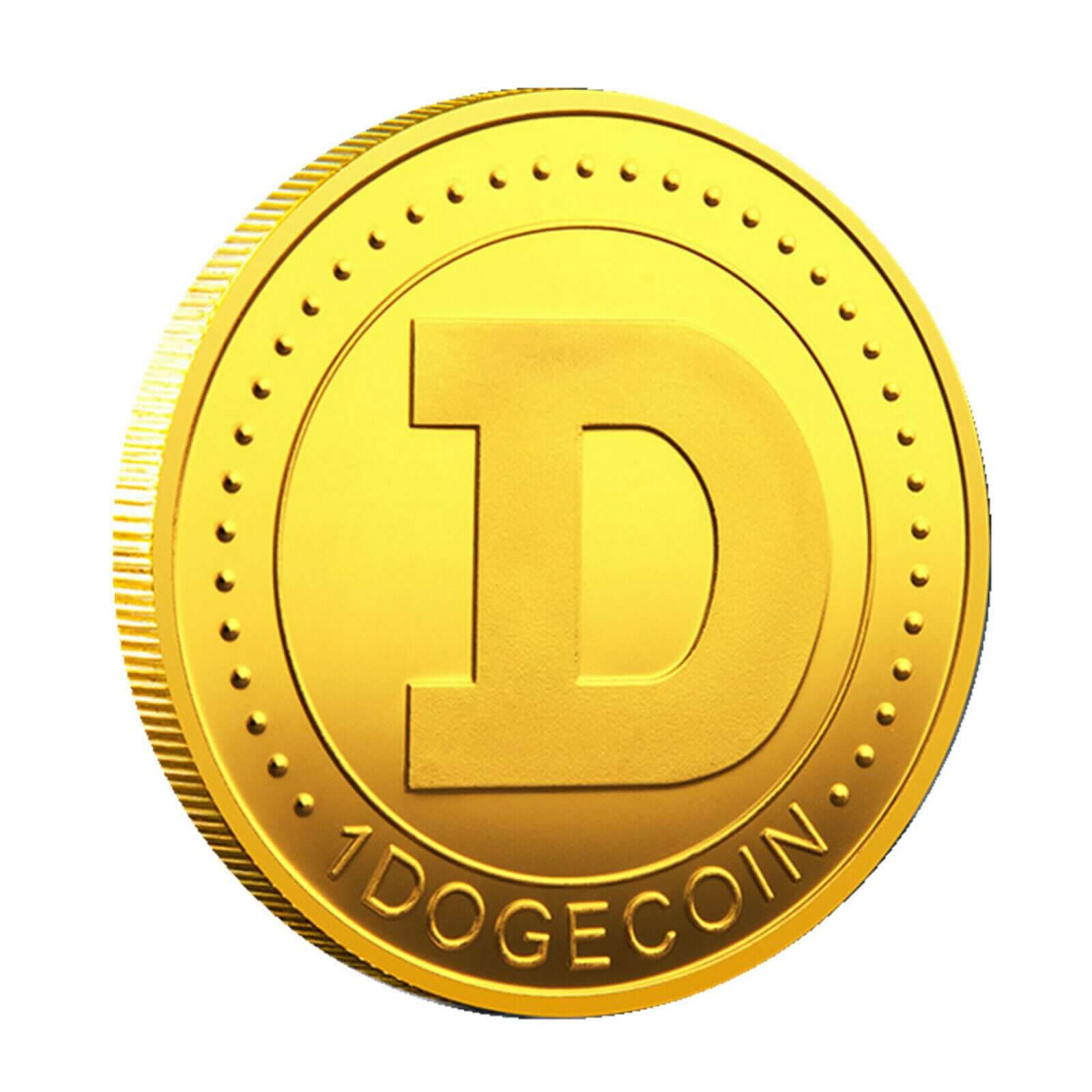 الذهب اللون Dogecoin عملة دوجي العملات التذكارية المادية
