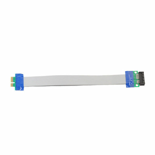 PCIe Riser 1X to 1X Flex Cable Extension Adapter for Mining Rig - 7.5"