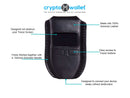 Protective Leather Case for Trezor Hardware Wallet (Case ONLY) - Black