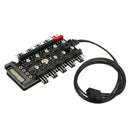 PSU Fan Splitter SATA to 10X Power PC Speed Speed Controller Adapter Fan HUB Cooler Fan PWM