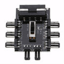 SATA Fan 1 to 8 Channel Hub 12V 4Pins IDE Power Supply Splitter Adapter PC Fan