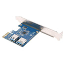 PCI-e to Dual USB 3.0 Port Extender Converter Adapter Card for BTC Mining C