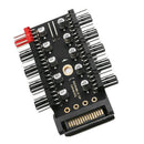 PSU Fan Splitter SATA to 10X Power PC Speed Speed Controller Adapter Fan HUB Cooler Fan PWM