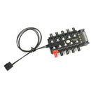 PSU Fan Splitter SATA to 10X Power PC Speed Speed Controller Adapter Fan HUB Cooler Fan PWM